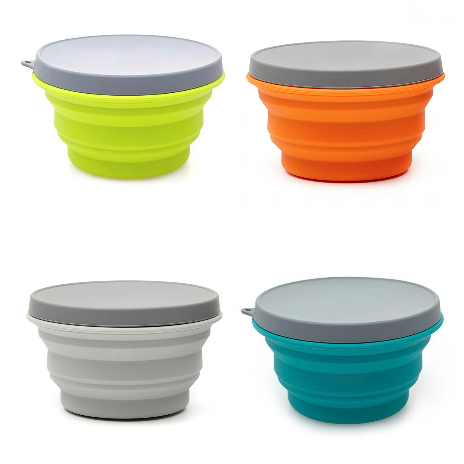 

New Food Grade Silicone Collapsible Portable Bowl Travel Outdoor Activities Can Be Caried With Folding Bowl Home Elegance