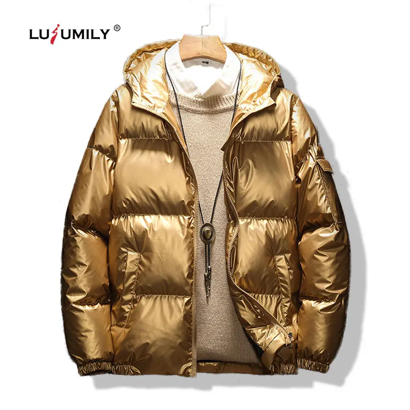 Lusumily 2020 новые женские зимние пальто модные серебряные парки с капюшоном пуховики