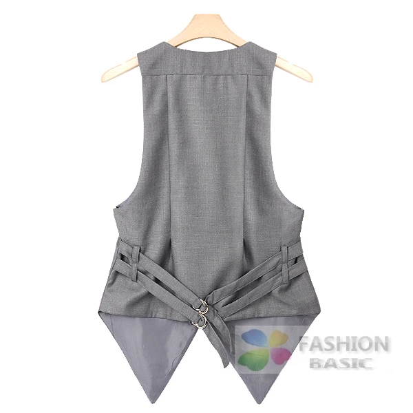 Женское повседневное пальто без рукавов костюм жилет смокинг облегающий модный