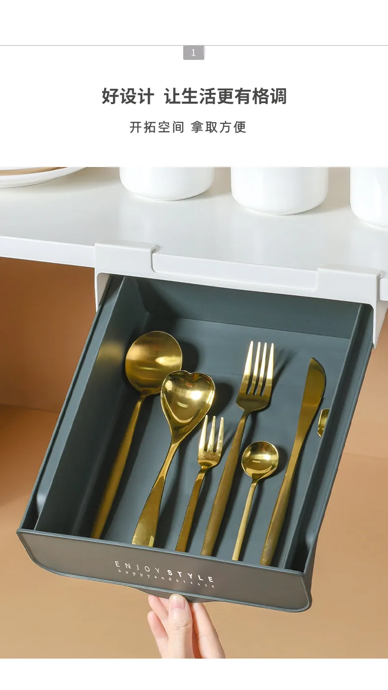 

Table Under Paste Plastic Desk Organizer Memo Pen Stationery Storage Box Case Storage Drawers Home Storage tools
