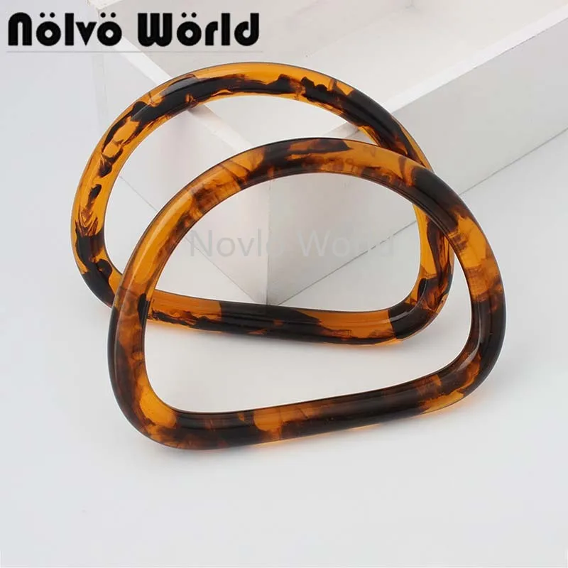 4-10 штук, ручка 11x9 см, Лидер продаж, ручка для сумки из смолы, новый цвет, кошелек, ручка из смолы D-образной формы, женские ручки для сумок