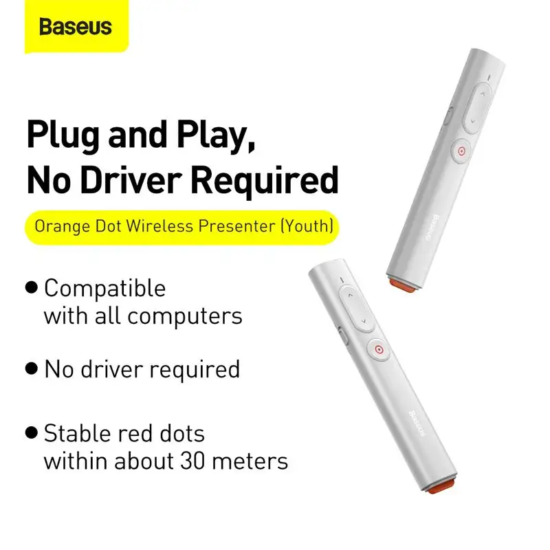 Baseus USB Type C двойной интерфейс лазерная указка пульт дистанционного управления 2 4