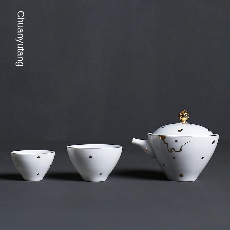 Керамический фарфор фотографии Путешествия Чайный набор горшок с двумя чашками