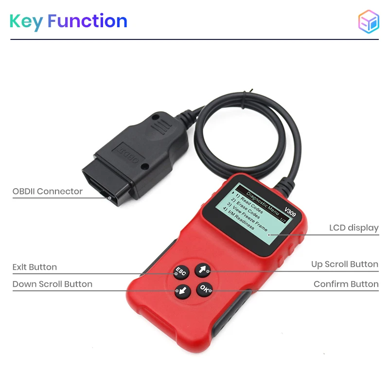 Считыватель кодов автомобиля AWESAFE V309 V1.5 ELM327 OBD2 12 В Автомобильный сканер