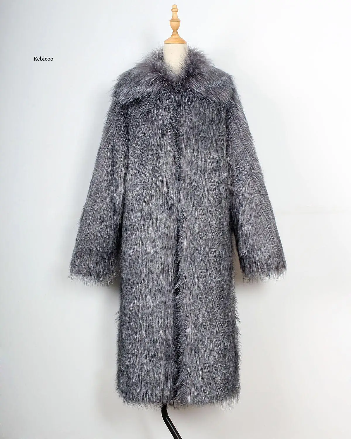 Осенне-зимняя мужская куртка с квадратным воротником длинное пальто из