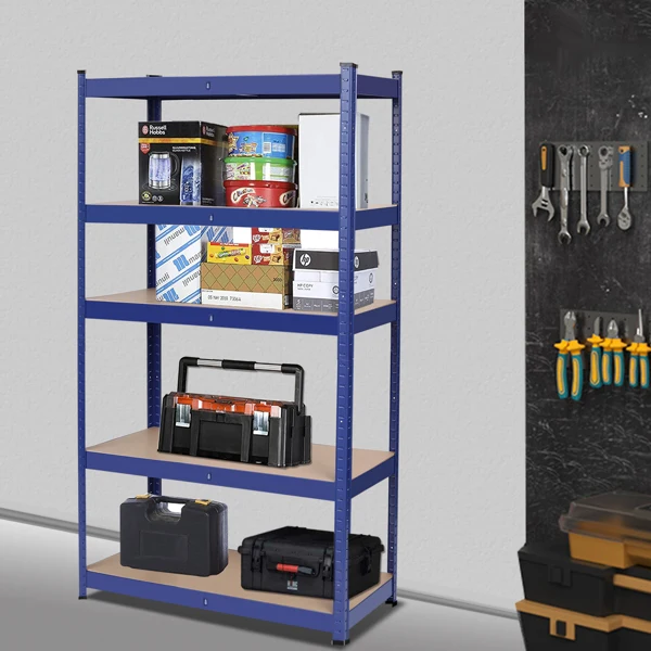 

Сверхмощный металлический стеллаж для гаража, сарай, полки для хранения, вставная полка, синяя полка