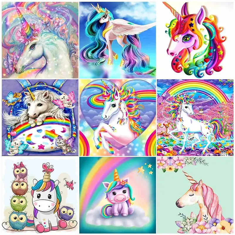 

5D Diamond Painting animals diamond embroidery unicorn Diamonds Picture cross stitch Diamond embroidery by photo home Decor