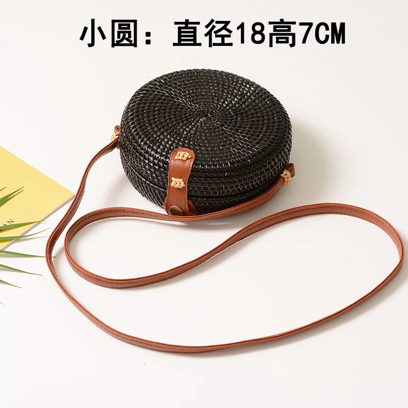 Special sale rattan ins butterfly bag vintage art Handmade Black Mini woven PU belt | Багаж и сумки
