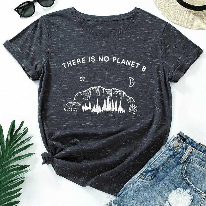 

100%Cotton Oversized T Shirt Women Summer Plus Size S-5XL TShirt New Mountain Print Shirt O Neck Short Sleeve Tees Woman Tshirts