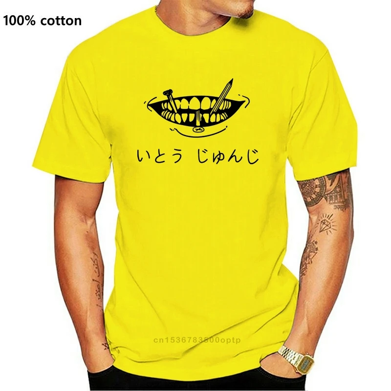 

100% Cotton Short Sleeve O-Neck Tops Tee Shirts Junji Itou Anime Tshirt Design