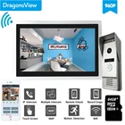 Видеодомофон Dragonsview, Wi-Fi, широкоугольный, сенсорный экран, запись движения