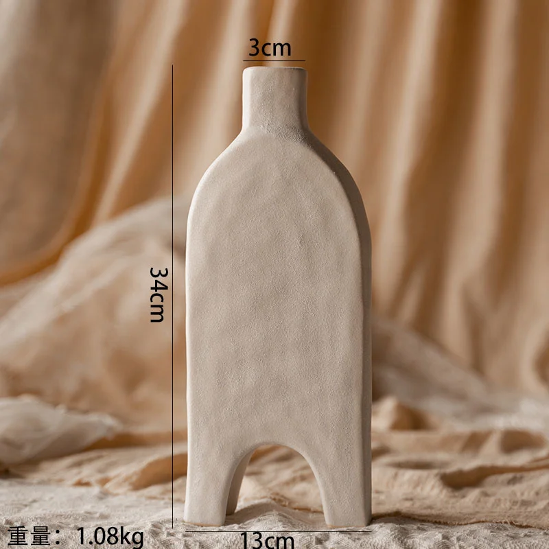 

Ceramic Vase for Table home Decoration accessories Living Room Decorative Modern Ornaments Handmade Flower Nordic Vase
