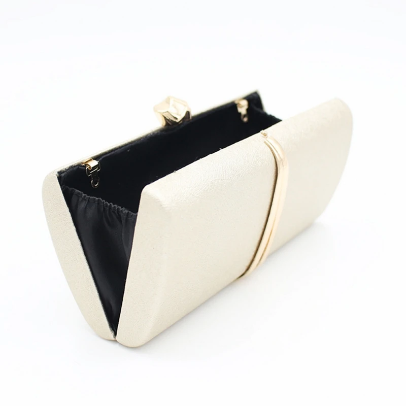 Sac à main en cuir PU doré pour femmes, asymétrique épaule, à bandoulière, avec chaîne, décoration de Bar en métal, sacs de soirée pour fête