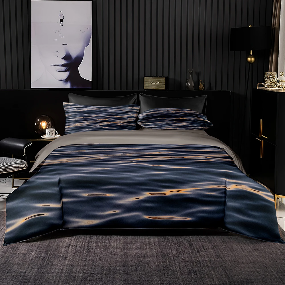 Комплект постельного белья в скандинавском стиле качественный пододеяльник