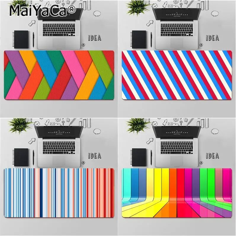 

MaiYaCa High Quality Stripe Printed gamer play mats Mousepad Free Shipping Large Mouse Pad Keyboards Mat