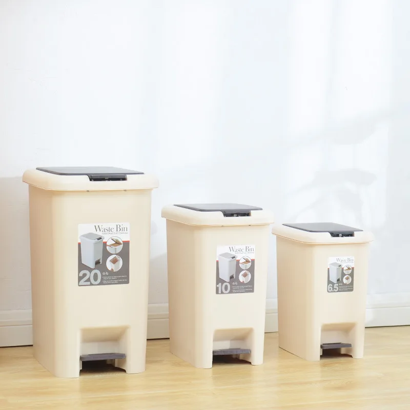 Мусорная корзина с педалью в японском стиле ведро для мусора крышкой дома