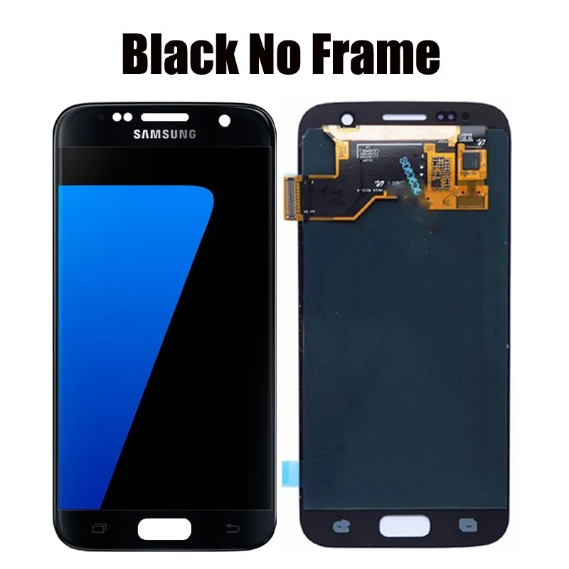 Black l No frame 5,1 ''Burn-тени ЖК-дисплей с рамкой для SAMSUNG Galaxy S7 Дисплей G930 G930F Сенсорный экран планшета с Услуги Pack - Цвет: Black l No frame