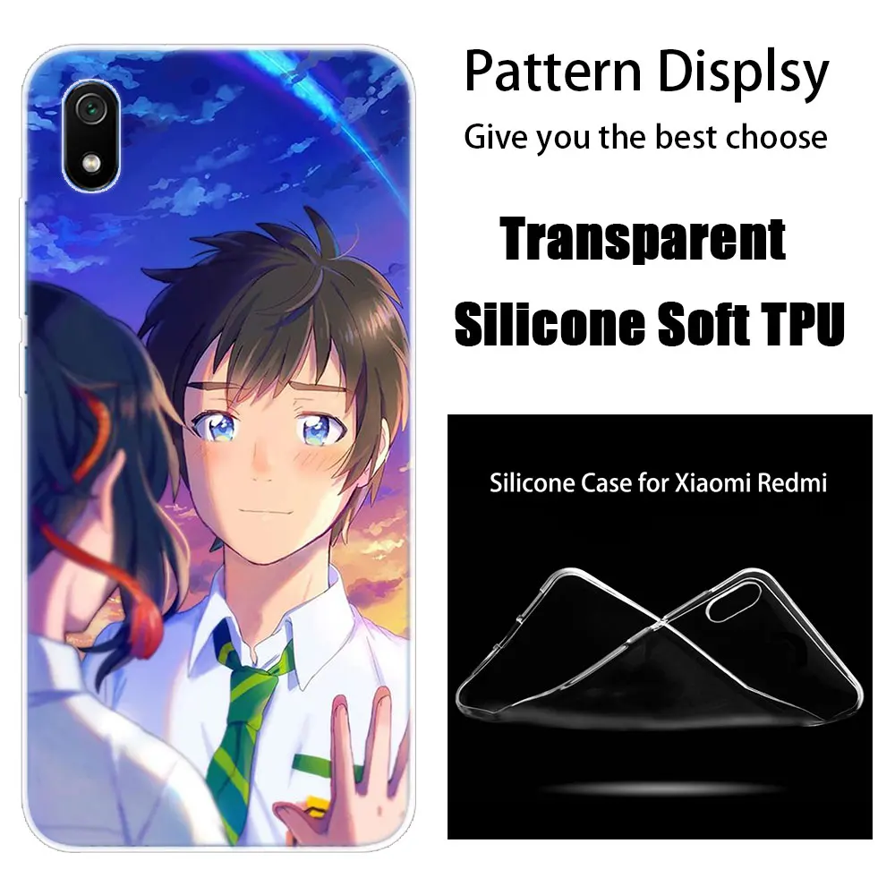002 Роскошный силиконовый чехол аниме ваше имя Kimi no Na wa для Xiaomi Redmi K20 Pro 7 7A 6 6A 4X5 Plus S2 GO Note 8 7 6 5 Pro 4 - Цвет: 002