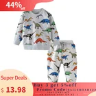 Комплект из двух предметов для мальчиков, с длинным рукавом и принтом динозавра