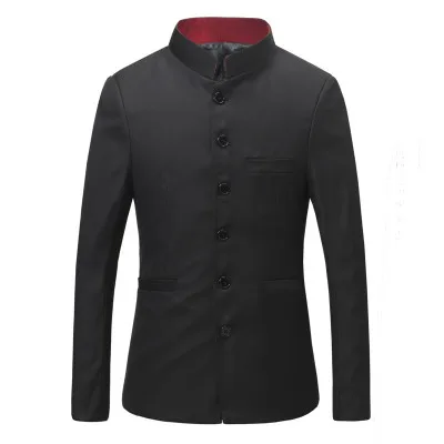 4XL китайский костюм куртка приталенный воротник Мандарин традиционная одежда