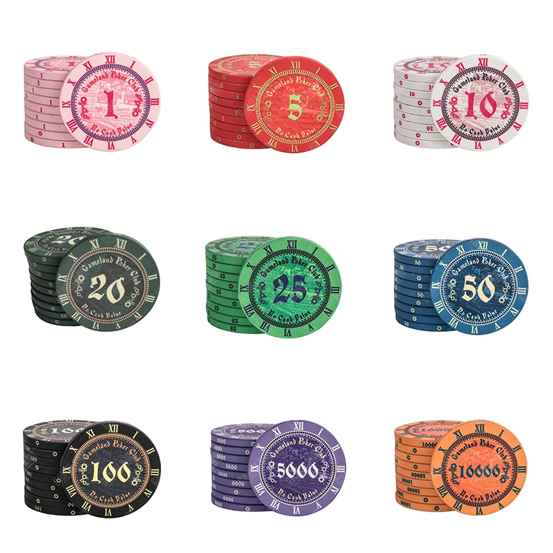 Керамические фишки для покера в Техасском стиле профессиональные европейском