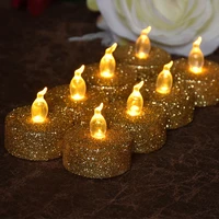 12pcs flameless led candle light flashing tea lights wedding birthday party romantic candle decoration battery powered