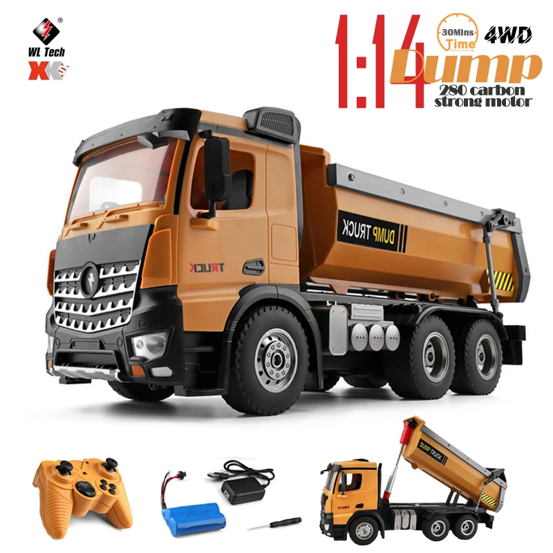 

Wltoys RC Car 14600 1:14 4WD 2.4g Radio Control Rc Truck Toy Dirt Dump Truck Engineering Series Load Dump Kids Toy