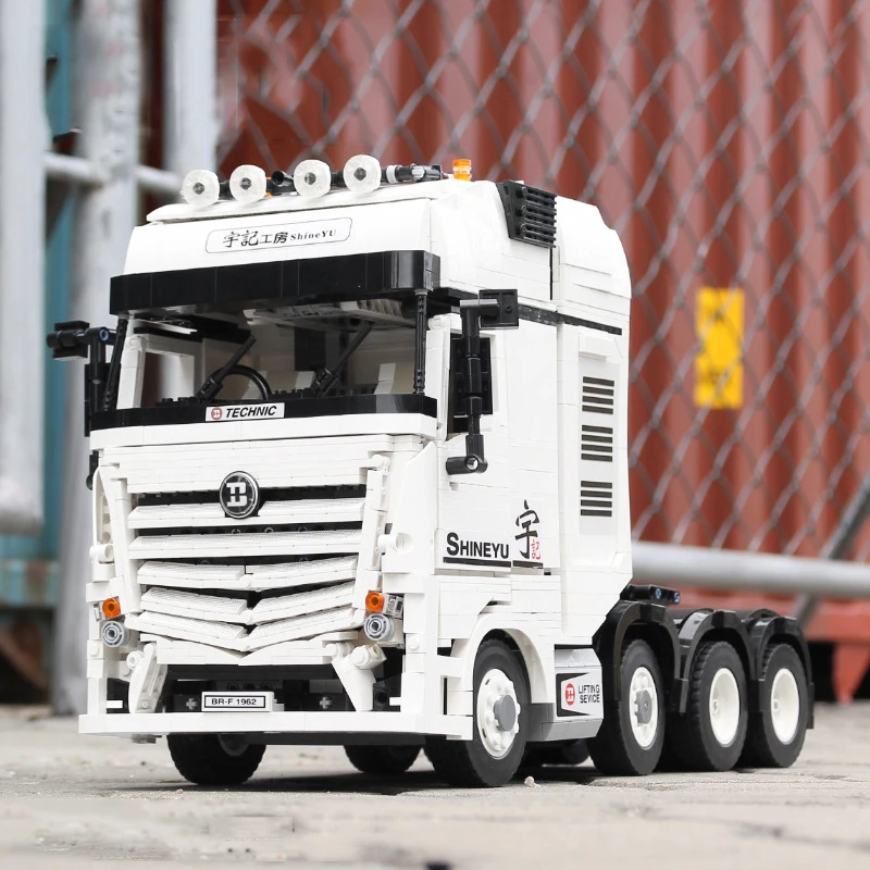 RC техника серии MOC 1389 седельный тягач кирпичи с дистанционное управление модель