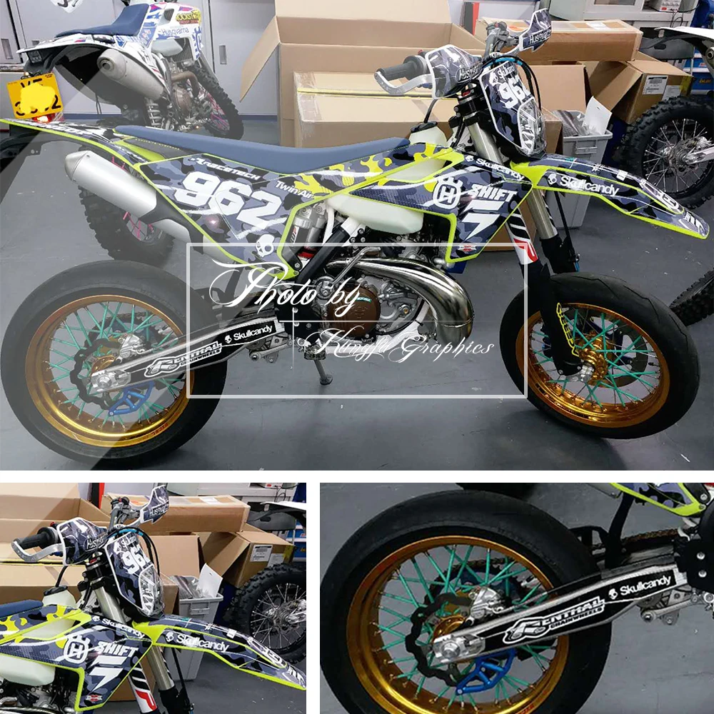 HUMAART Enduro Graphics Off-road Decal Kit для Husqvarna TE FE TC FC TX FX FS 125 250 300 350 450 501 2016 2017 2018 2019 Camo |