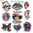 Нашивка с бабочками и губами, цветные нашивки с черепом в стиле панк, термонаклейки для одежды сделай сам