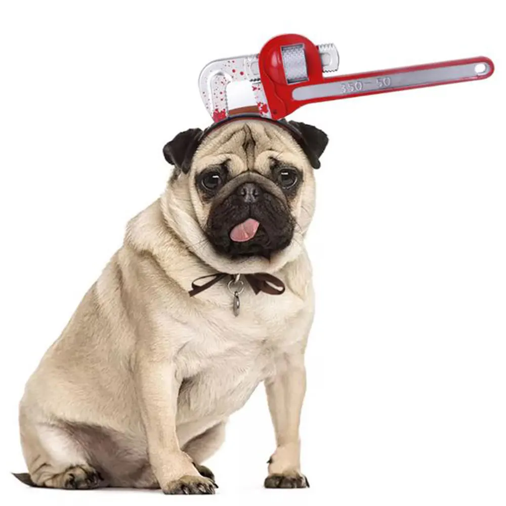 Головные уборы для собак и кошек на Рождество Хэллоуин головные страшный косплей