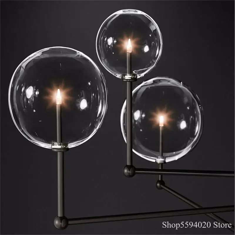 Скандинавский стеклянный шар светодиодный подвесной светильник освещение для