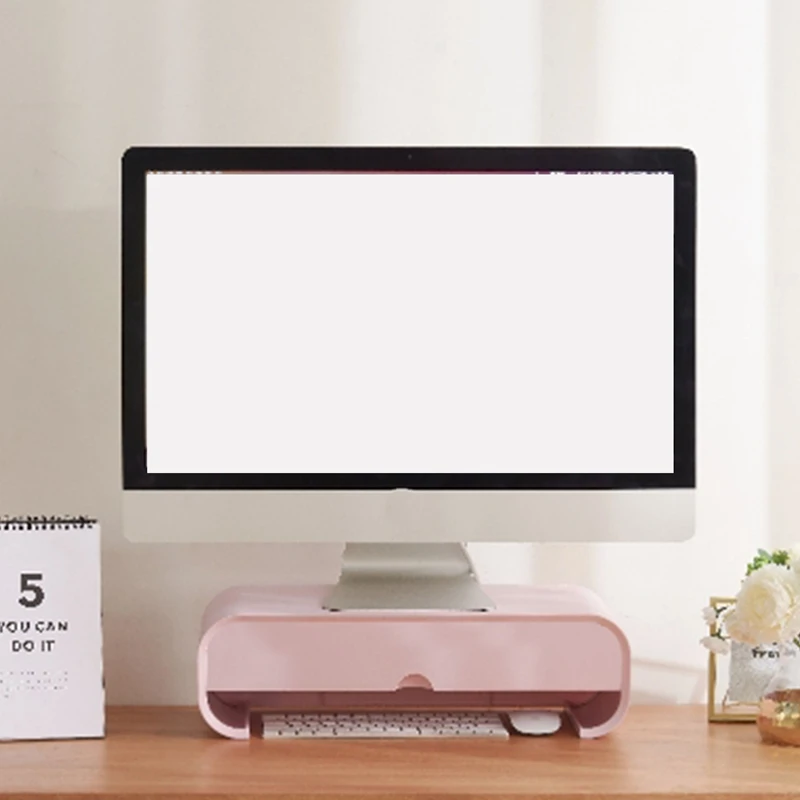 Laptop Stand Desk Organizer Drawer Monitor Bracket Letter File Holder Home Office Accessories Table Storage Box