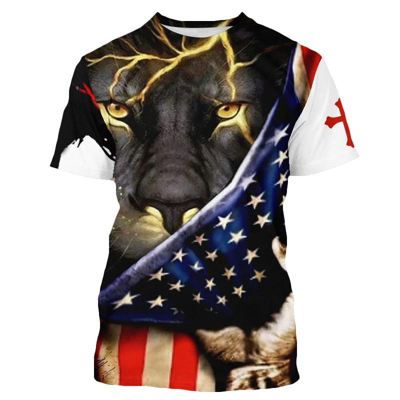 

2021 популярная христианская дневная 3D-печать, мужская и женская футболка, уличная одежда унисекс с коротким рукавом, пуловер в стиле Харадзю...