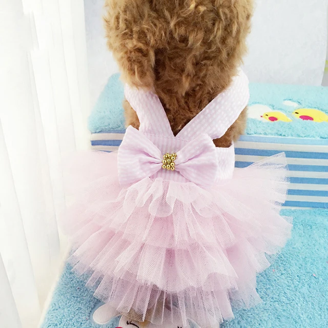Puppy Summer Clothes Dog Dress Small Dog Clothes Tutu Skirt Princess Wedding Evening Dress Cat Outfit Girl Dog Clothes 1