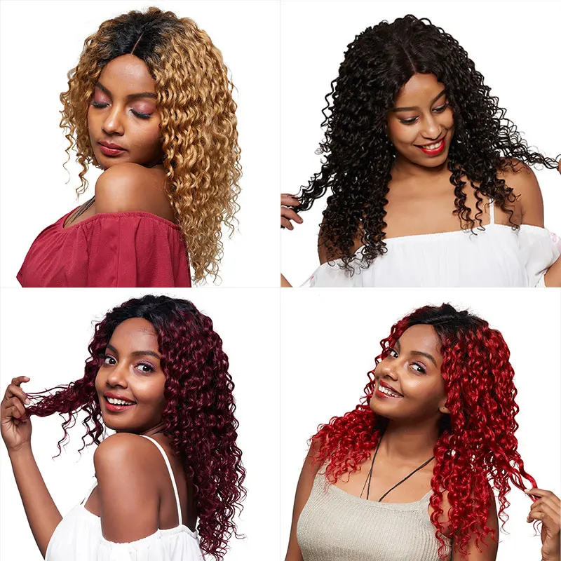 

Brazilian Hair Weave Closure Blonde Ombre Closure Deep Wave 10- 20 Inches Colored Red 99J Burgundy Closure Human Hair Non-remy