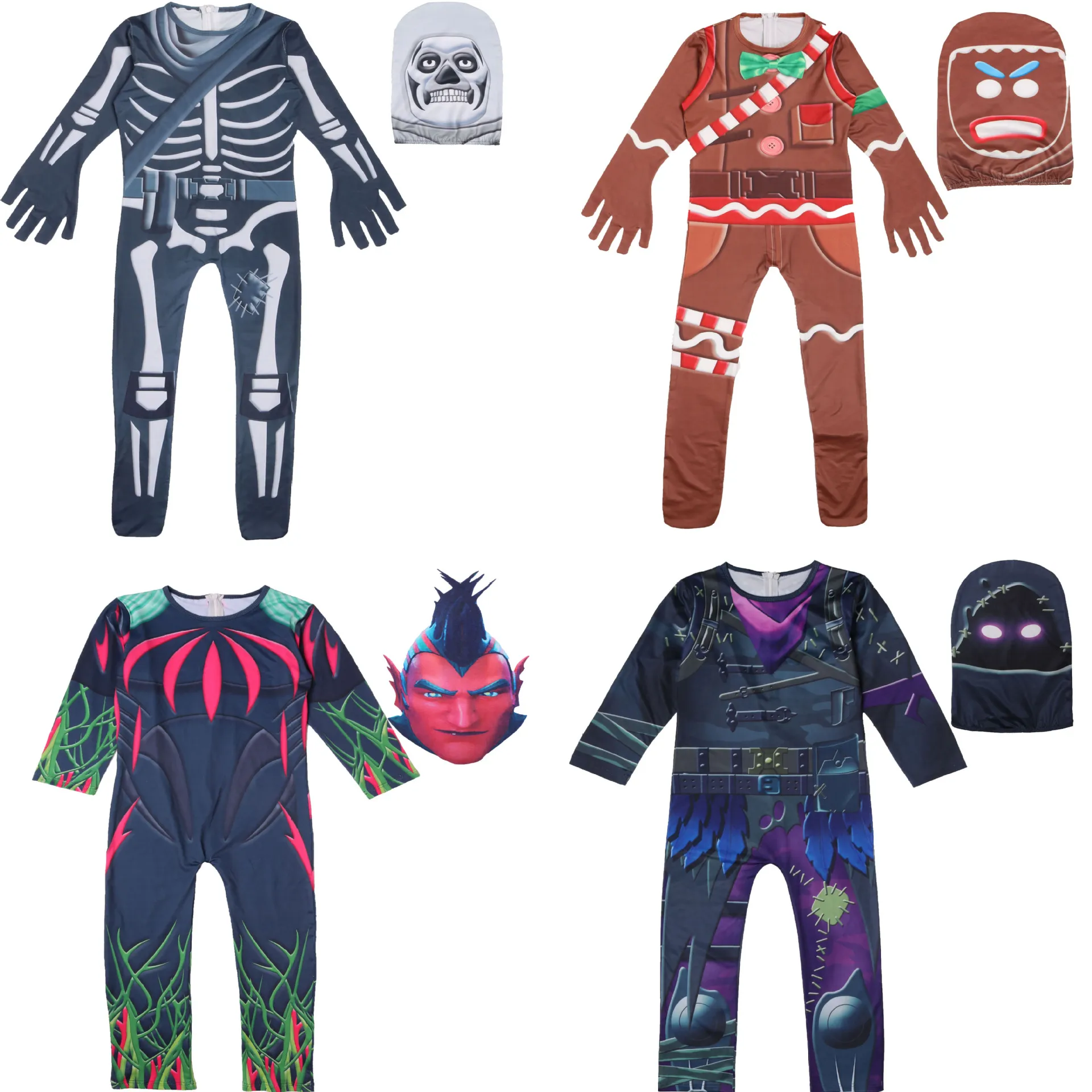 Маскарадный костюм Пряничного клоуна для мальчиков на Хэллоуин на вечеринку для детей-призраков и костюмы костюмов череповых комбинезонов.