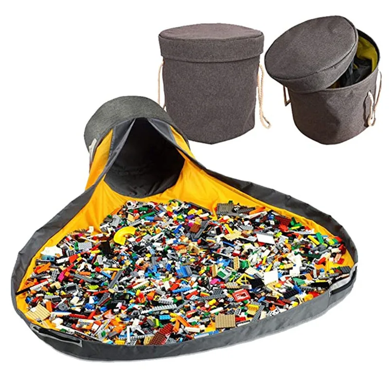 

Сумка-Органайзер для хранения игрушек, многофункциональная портативная корзина на шнурке, встроенное водонепроницаемое ведро для хранени...