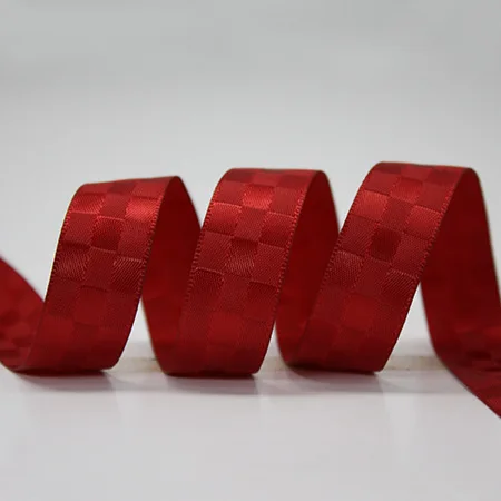 Бант из атласной ленты в синюю клетку для подарка цветов платьев шляп упаковки