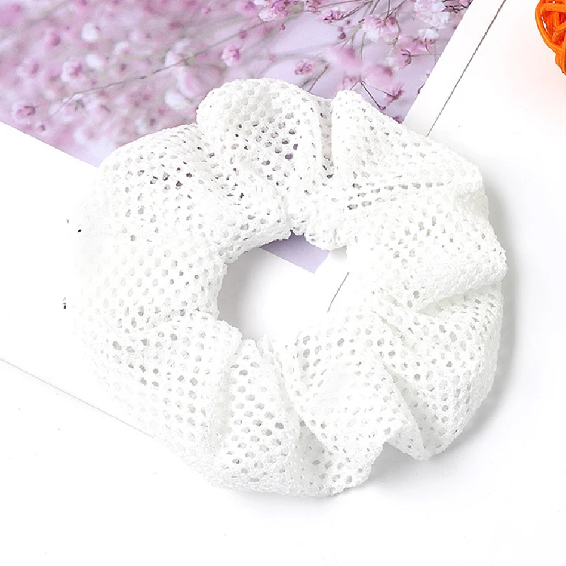

1PC Scrunchie Stretch Headband Fluorescent Color Fishig Net Scrunchies Women Elastic Hair Bands Girls Hair Ties Hair Accessories
