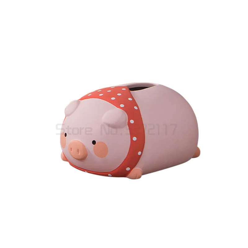 

Pig drawing carton decoration net red creative cartoon tissue box cute children's animal ceramic luxury girl carton
