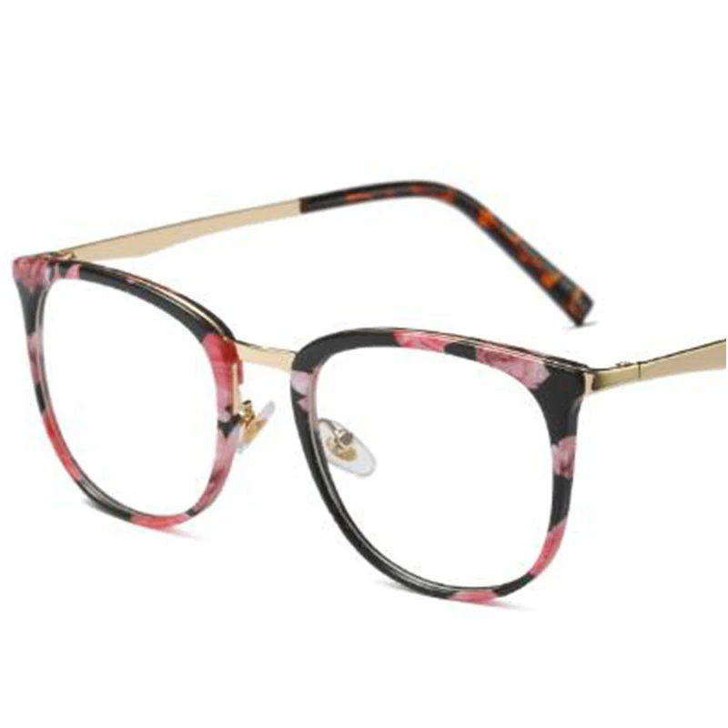 Модные Розовые Квадратные очки оправа для женщин и мужчин винтажные прозрачные