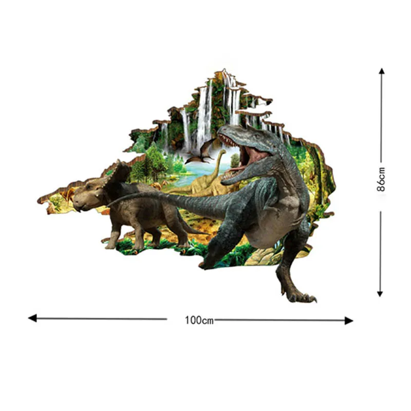 

3D Wall Sticker Jurassic Dinosaur Decals Waterproof Mural Home Floor Decor for Living Room Bedroom Wall Decal Home Decor -30