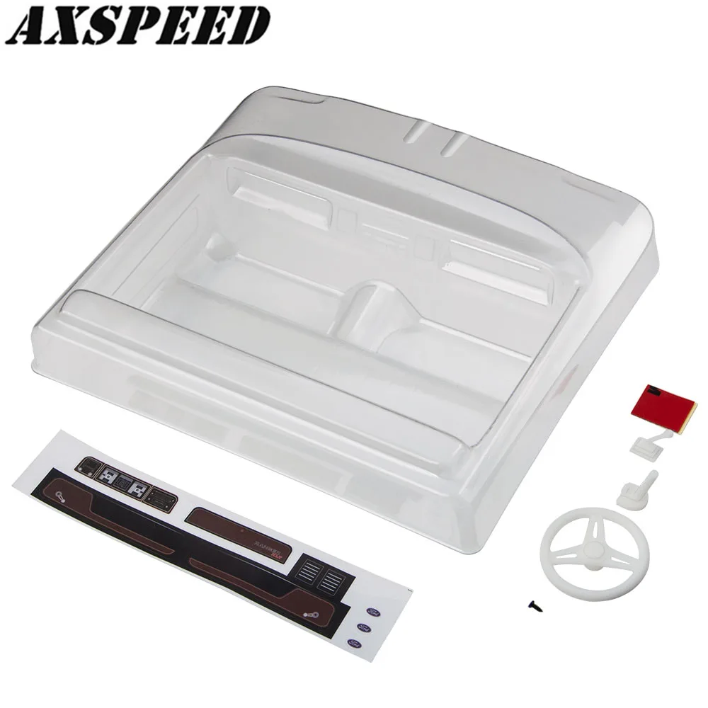 

AXSPEED прозрачный интерьер кабины для 1/10 RC Гусеничный автомобиль Traxxas Trx4 сидение кабины приборная панель комплект Рулевого Колеса