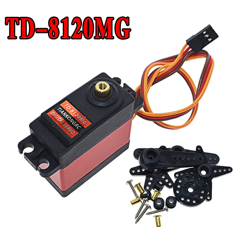 TD-8120MG TD-8125MG Водонепроницаемый металлический Шестерни цифровой сервопривод с 20кг 25кг крутящий момент 180 Угол для RC пульт дистанционного управления Управление модель автомобиля - Цвет: TD-8120MG