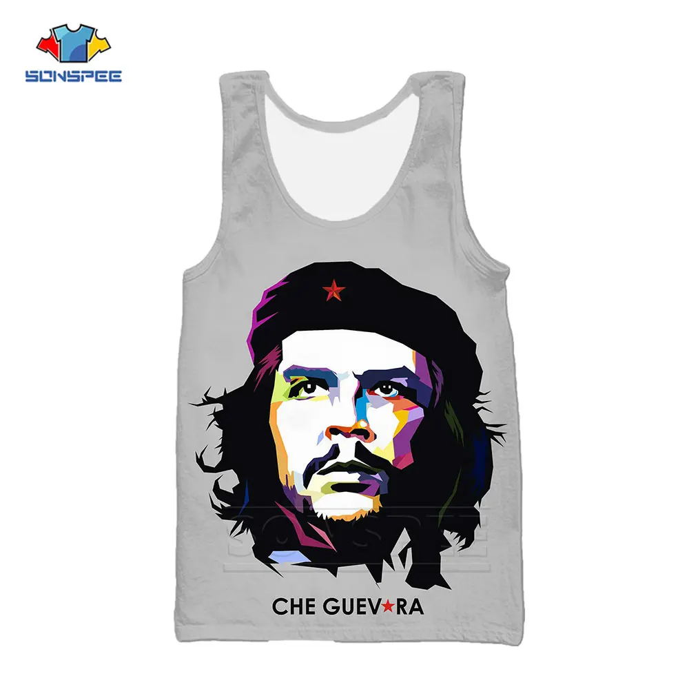 Мужская майка SONSPEE с 3D принтом Куба Фидель Кастро Че Гевара Повседневная