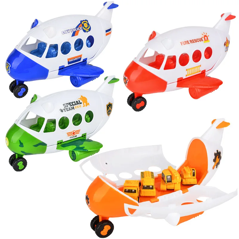 

Newly Listed Large Aircraft Inertia Pull Back Car Storage Function Engineering Team Children's Toy Model