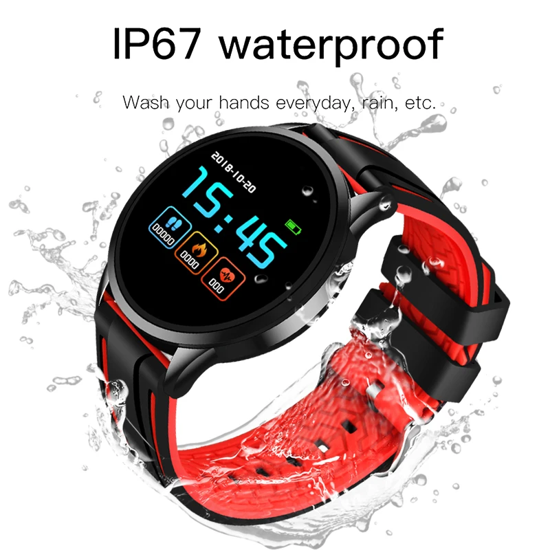 LIGE умный спортивный браслет водонепроницаемые фитнес часы кровяное давление