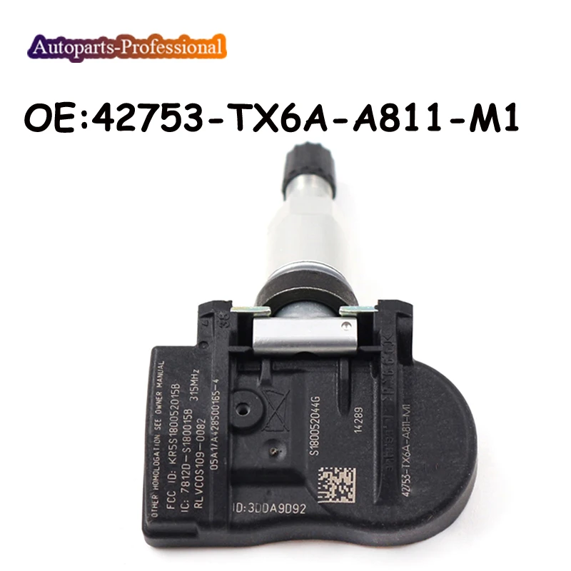 Автомобиль 42753-TX6A-A811-M1 42753TX6AA811M1 Подходит для Honda Acura TPMS датчик давления в шинах 315