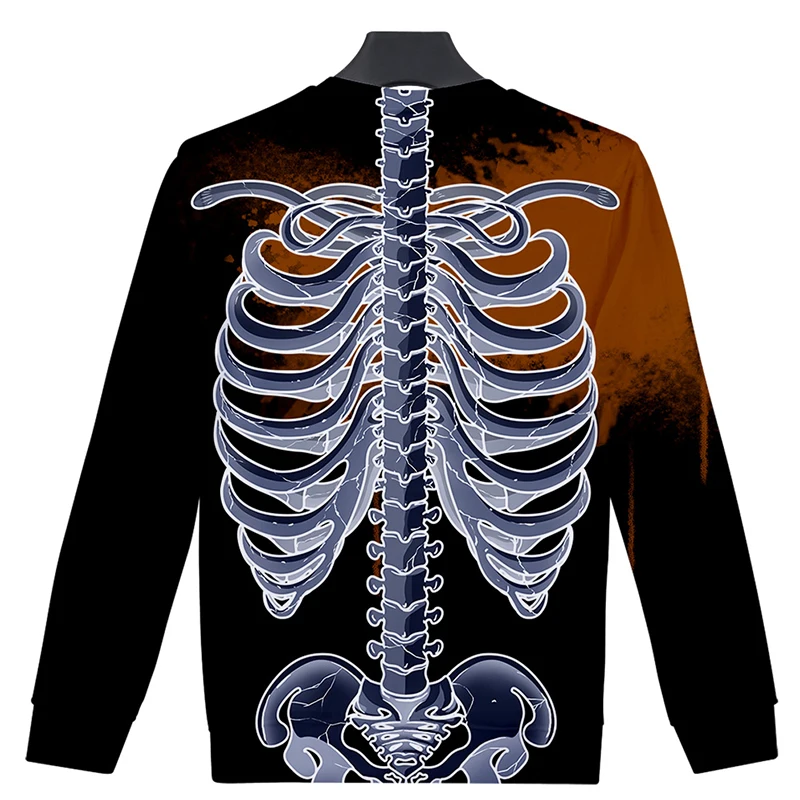 

2021 People Skeleton 3D Hoodies Pullover Hip Hop Style Men Women Capless Sweatshirt O-neck Long Sleeve Boys Girls Hoodies